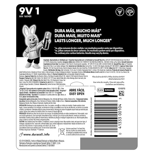 Duracell Pila Alcalina 9V - Pack x1 Dura Más