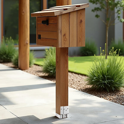 VEVOR Base para Postes, Anclaje para Postes de Hormigón, Acero al Carbono Galvanizado de Alta Resistencia con Separación de 2,54 cm, para Pérgolas de Hormigón y Patios, 144,6 x 141,5 x 80,7 mm
