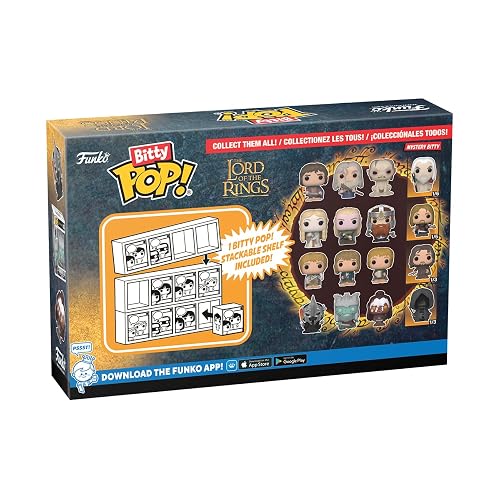 Funko Bitty Pop!: Lord of The Rings Mini Collectible Toys 4-Pack - Witch King, Dunharrow King, Lurtz, & Mystery Chase Figure (Styles May Vary)