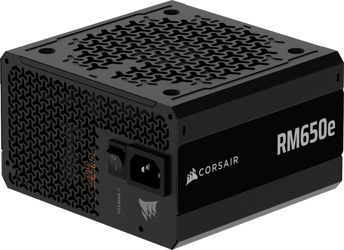 Corsair RM650e (2025) Fuente de alimentación ATX Totalmente Modular de bajo Ruido con Cable de 12 V-2 x 6 – Cumple con ATX 3.1 y PCIe 5.1, Cybenetics Gold Efficience, Condensadores con clasificación