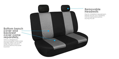 FH GROUP FB102GRAY114 Gray 3D Air Mesh Auto Seat Cover (Full Set)