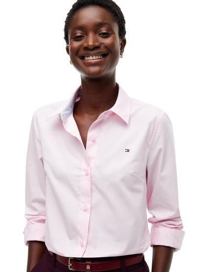 Tommy Hilfiger - Camisa de Manga Larga con Botones para Mujer