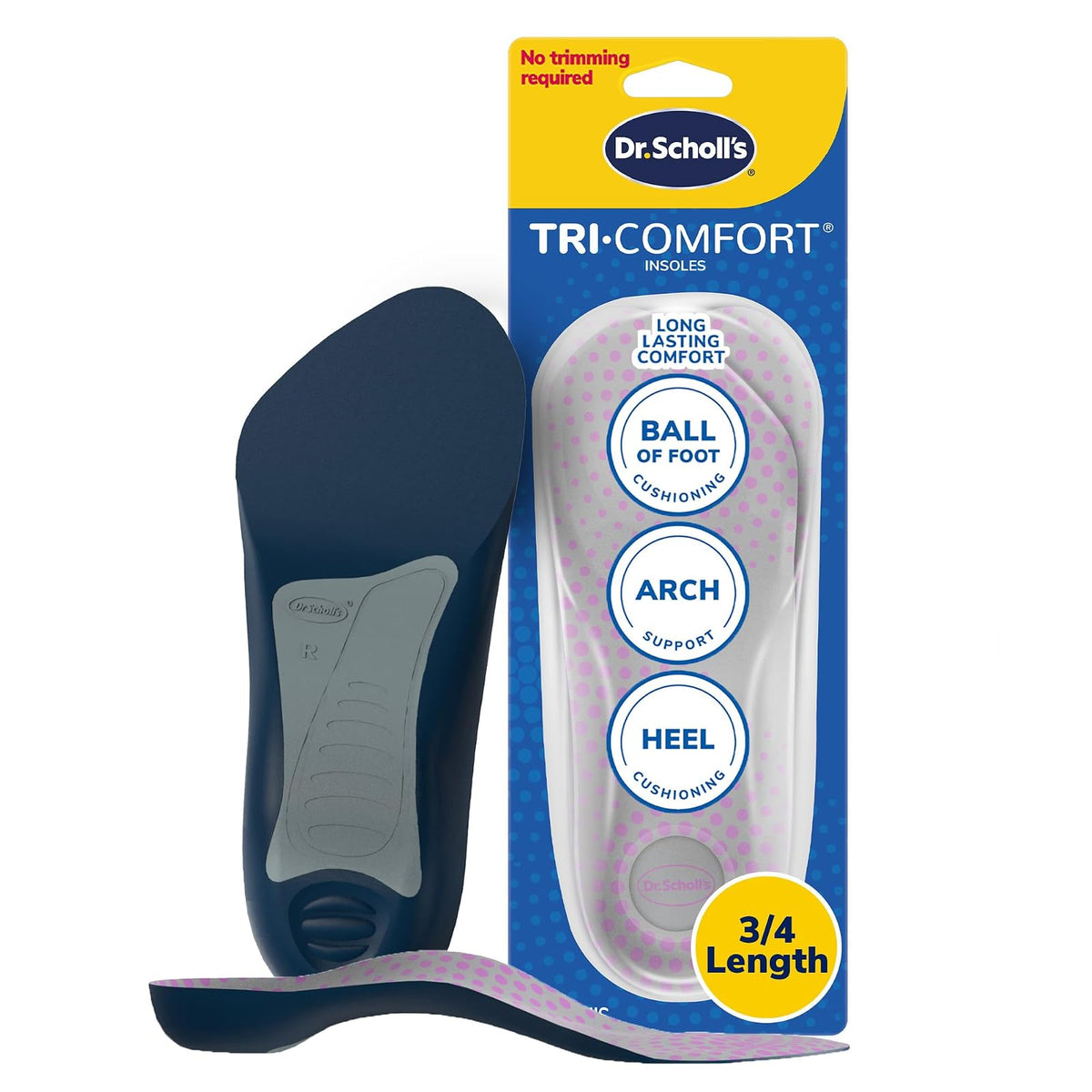 Dr. Scholl’s Comfort Tri-Comfort Insoles for Women, 1 Pair, Size 6-10