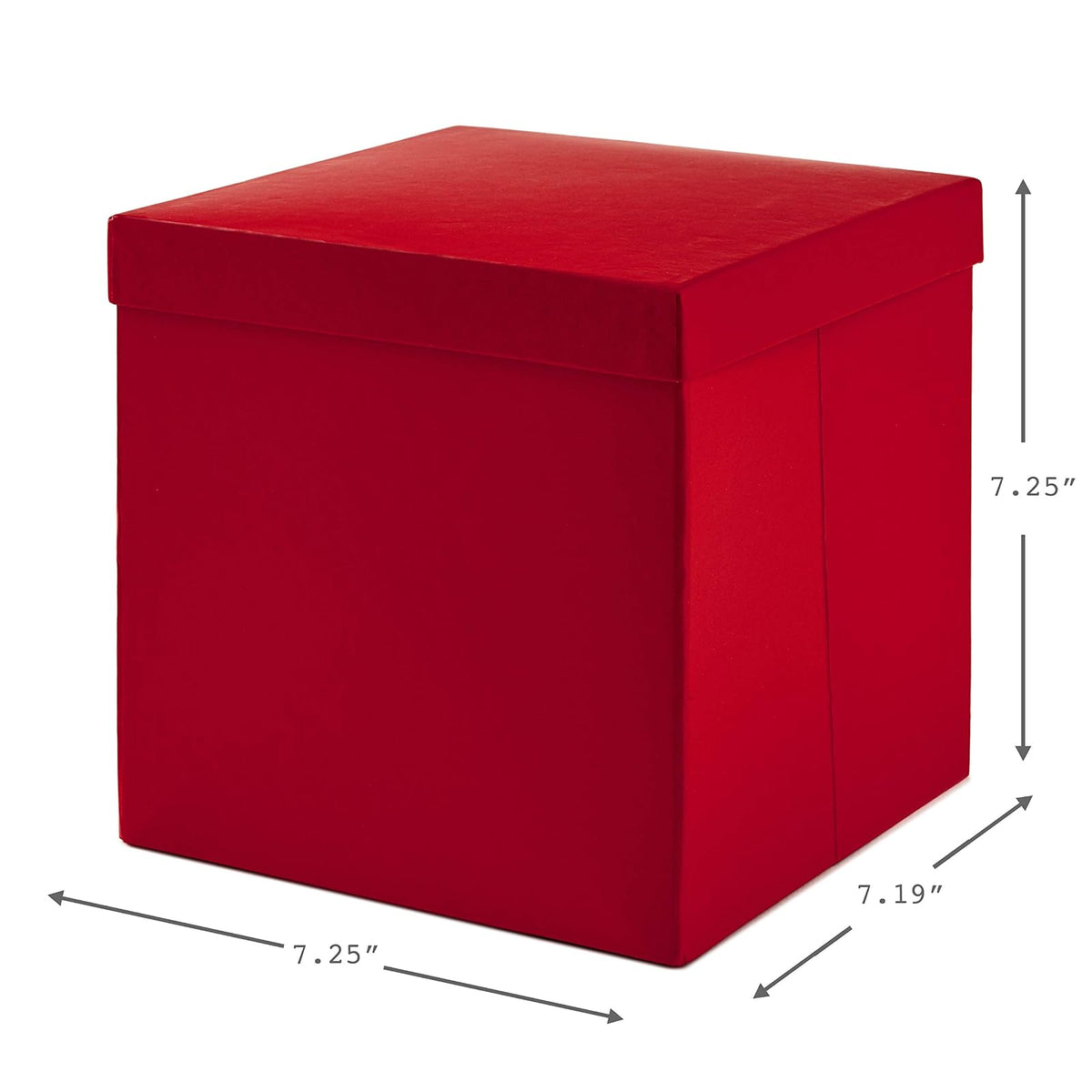 Hallmark - Caja de regalo de 7 pulgadas con tapa (rojo) para Navidad, cumpleaños, día del padre, despedida de soltera, bodas, baby shower, día de San Valentín y graduaciones