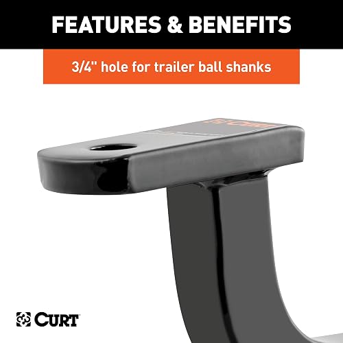 CURT 45000 Soporte de Bola de Enganche Clase 2, Receptor 1-1/4", Caída 3-7/8"