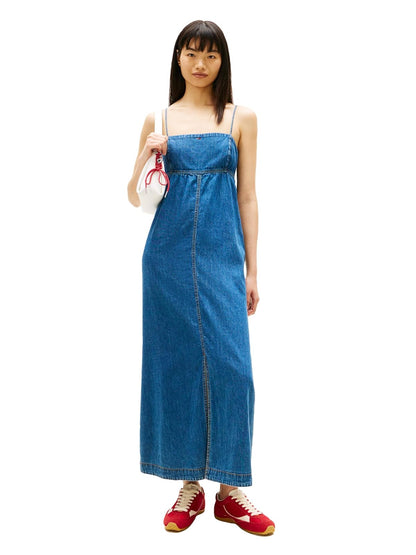 Tommy Jeans Lightweight Sleeveless Denim Maxi Dress Vestido Informal Mujer