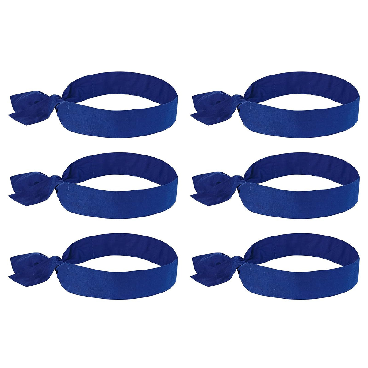 Ergodyne Chill Its 6700 Bandana de refrigeración, cristales de polímero evaporativo para alivio de enfriamiento, corbata para ajuste ajustable, paquete de 6 - Azul - Patchwork - Paquete 6