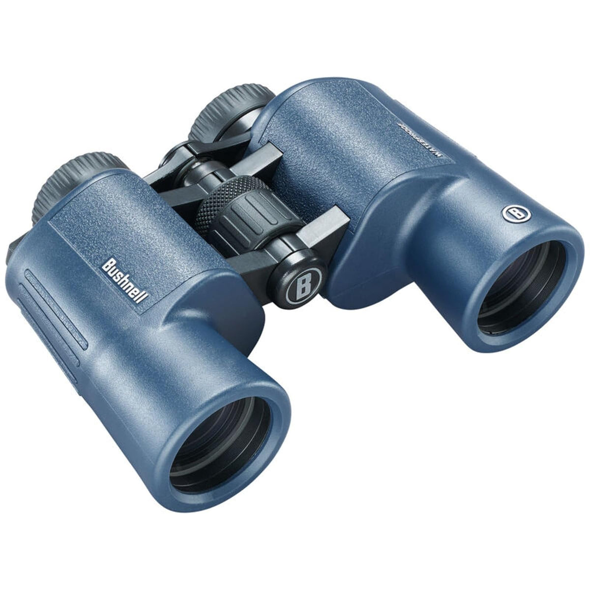 Bushnell H2O - Prismáticos Porro Impermeables de 12 x 42 mm, Color Azul Oscuro Porro WP/FP, Ojales torcidos, Caja 6L 134212R