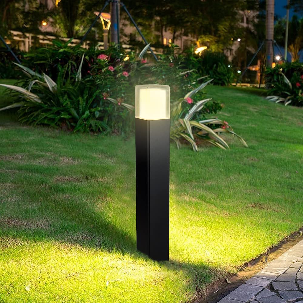 Tecnolite Lampara Jardín Exterior, 13 W, Luz Cálida Suave, Luces Solares, Color Negro, IP 65