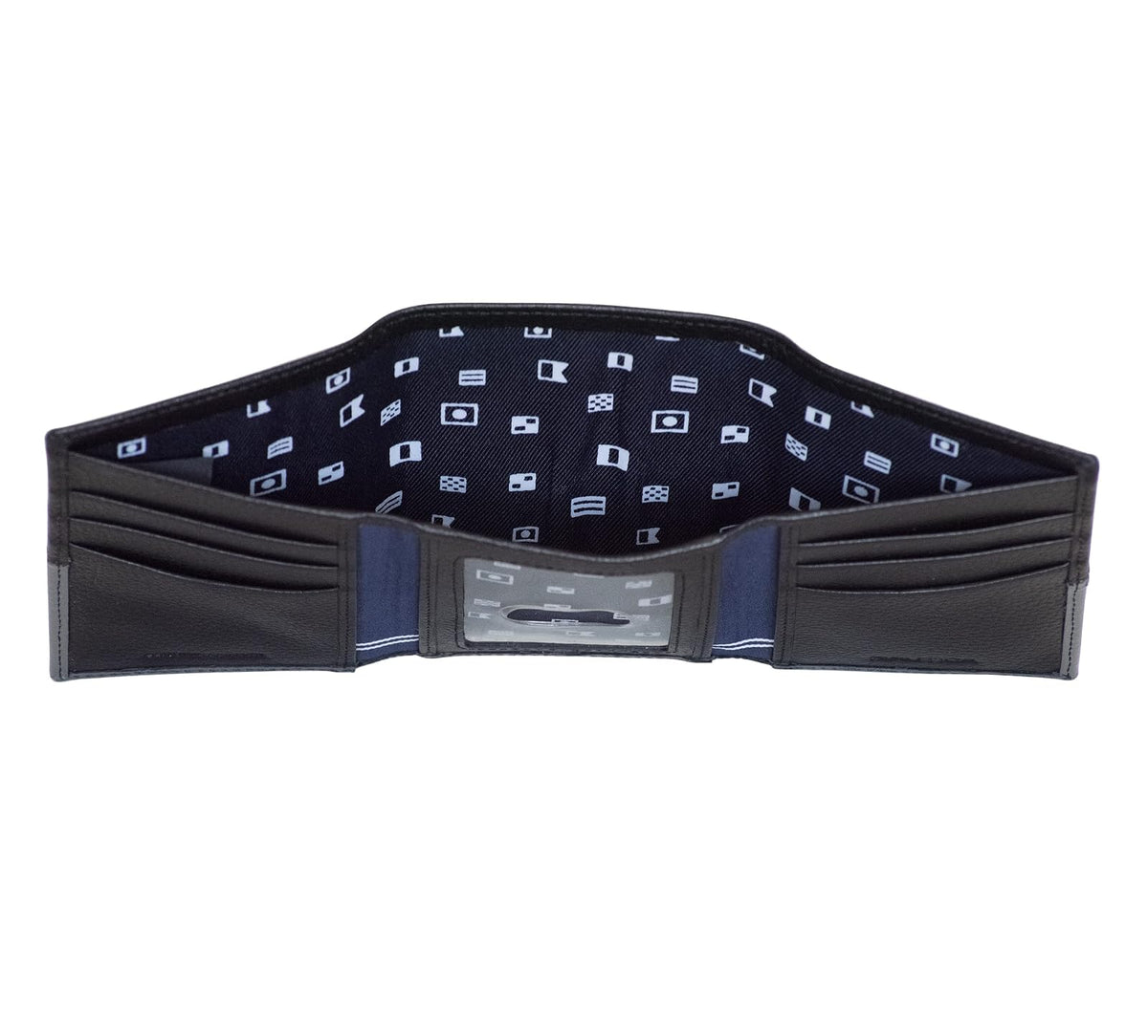 Nautica - portafolios clásica de piel triple RFID para hombre (disponible en grano liso o guijarro)