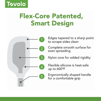 Flex-Core Espátula Silicona S/5 Blanco