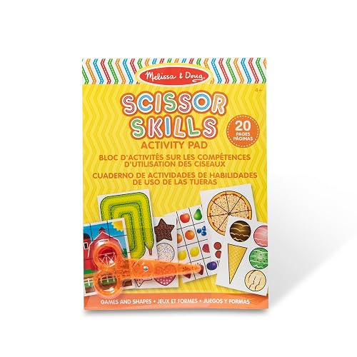 Melissa & Doug Libro de Actividades de Habilidades de Tijera, Set de Juego de Animales y Personas, se Incluye Tijeras de Seguridad para Niños (20 Páginas)