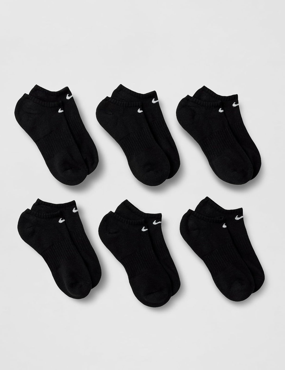 Nike Everyday Cushion Calcetines SX | Negro, Small, 6 pares, tecnología Dri-FIT