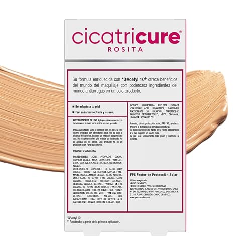 Cicatricure Maquillaje Líquido Antiarrugas con Protección Solar, Tono Ajustable y Tecnología Inteligente, Base de Maquillaje con Efecto Rejuvenecedor y Solar Facial con Color, 30 ml