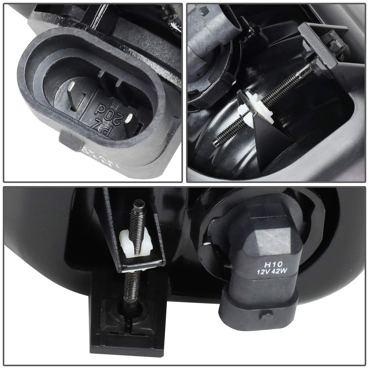 DNA Motoring Luz Antiniebla Lente Ahumada para Parachoques Delantero de Chevy Silverado 2004-2006 FL-ZTL-306-SM