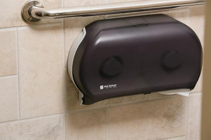 San Jamar - SJMR4000TBK R4000TBK Dispensador de pañuelos Jumbo individual de 9 pulgadas, perla negra, 12 x 19 x 5.3 pulgadas