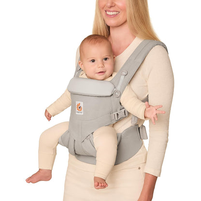 SNUNGPHIR Ergobaby Omni 360 All-Position Baby Carrier for Newborn to Toddler with Lumbar Support (7-45 Pounds), Pearl Grey