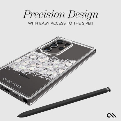 Case-Mate - Funda para Samsung Galaxy S24 Ultra [6.8 Pulgadas] [protección contra caídas de 12 pies] [Carga inalámbrica] Touch of Pearl para Samsung Galaxy S24 Ultra - Lujo Brillante Brillante,