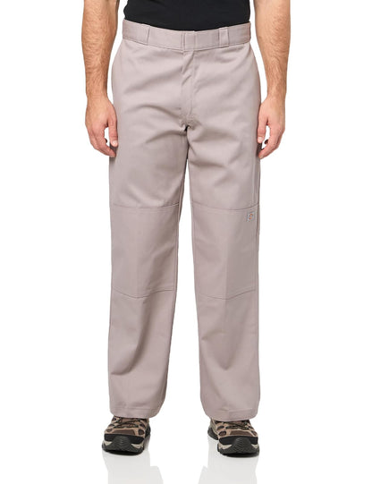 Dickies Pantalón de Trabajo de Doble Rodilla para Hombre - 36W x 30L - plateado