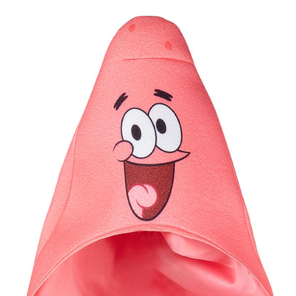 Jazwares Disfraz SpongeBob SquarePants Patrick | Talla M, overol manga larga, capucha felpa, diseño impreso