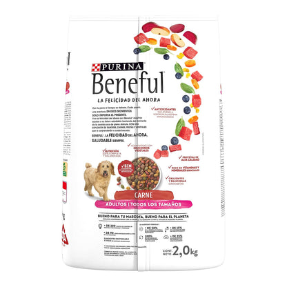 Purina Beneful Adulto Todos los tamaños Original Sabor Carne 2Kg