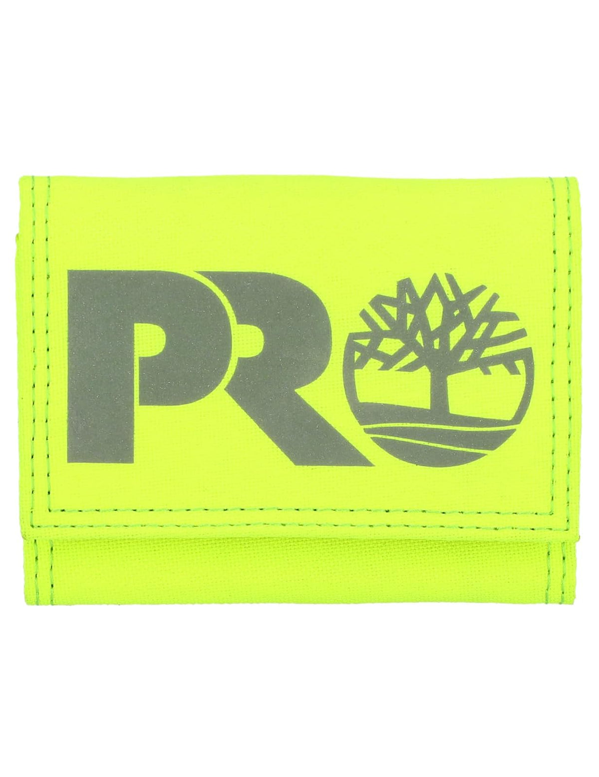 Timberland PRO - Billetera Hombre Cordura con Protección RFID - Negro - 13 Bolsillos - Cierre de Velcro - Triptico - Nailon - Adulto - 4.5 x 1 x 3 in - Amarillo Brillante (Reflective)
