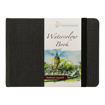 Libro de papel de acuarela Hahnemuhle 200gsm 30 hojas (horizontal) de grano fino, blanco natural, A6