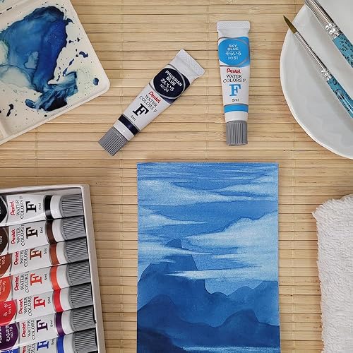 Pentel Arts Acuarelas, Colores Vívidos, Estuche con 24 Piezas, WFRS-24