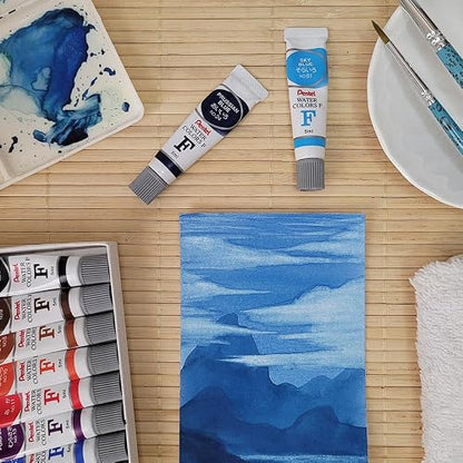 Pentel Arts Acuarelas, Colores Vívidos, Estuche con 24 Piezas, WFRS-24