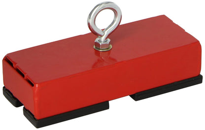 Heavy-Duty Retrieving y la celebración imán, 12,7 cm de longitud, ancho 5,1 cm, 2,5 cm Altura con cáncamo, Nut, magnético y Escudos, 150 libras Pull, 1 Cada
