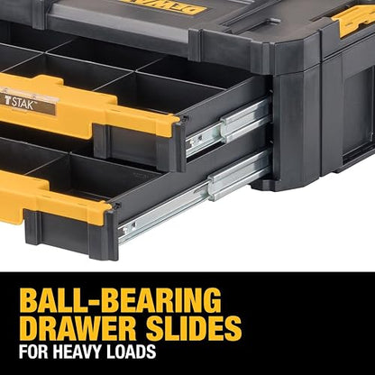 DEWALT Caja Organizadora de Herramientas TSTAK de 2 Cajones DWST17804