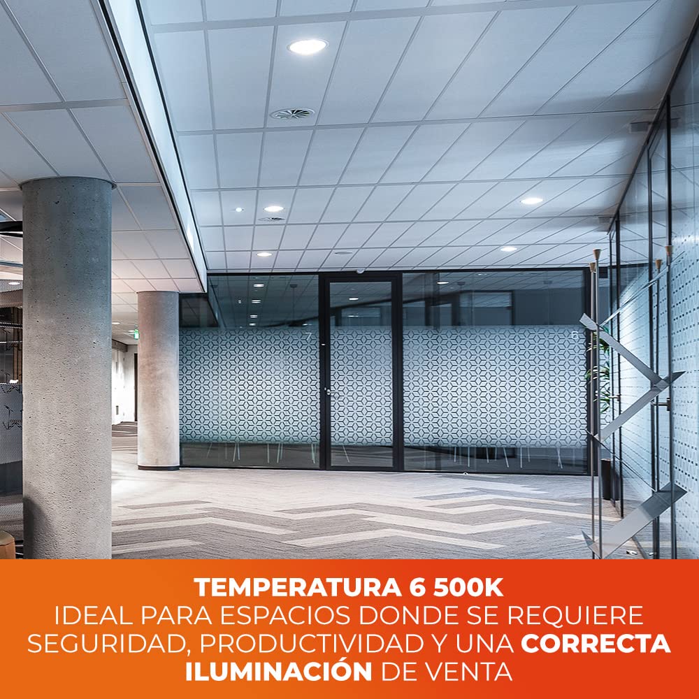 Tecnolite Foco LED 50 W LED-50W-E27/65, Base E27, Luz de Día 6500 K, 4500 lm, Blanco