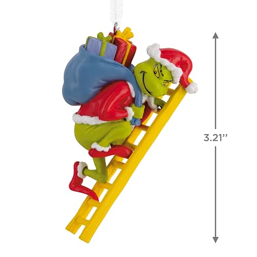 Hallmark Dr. Seuss's How The Grinch robó la Navidad Grinch en Escalera Adorno de Navidad, Regalos de película de Navidad