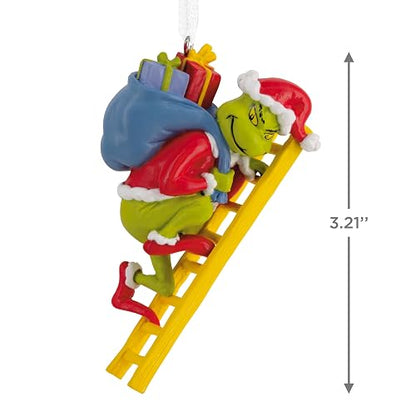 Hallmark Dr. Seuss's How The Grinch robó la Navidad Grinch en Escalera Adorno de Navidad, Regalos de película de Navidad