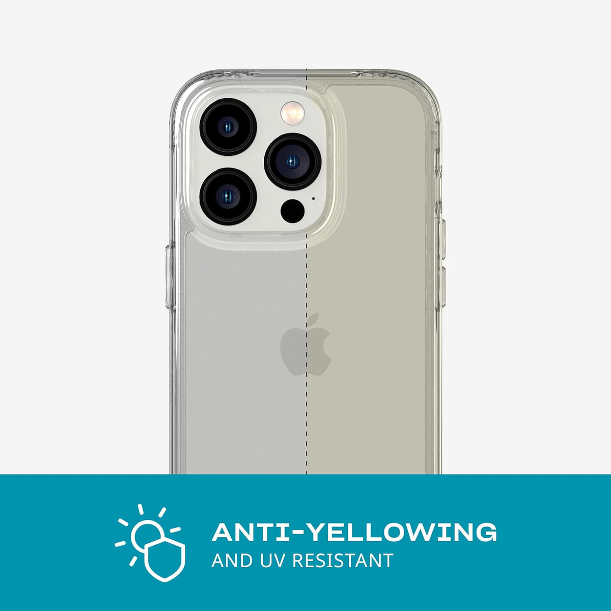 tech21 - Funda Transparente para iPhone 14 Pro EVO, Resistente a los arañazos, Absorbe los Golpes, con protección contra caídas múltiples de 12 pies