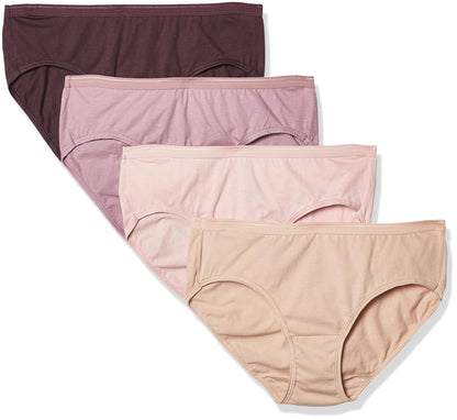 Fruit of the Loom Pantaleta Hipster de Algodón Paquete de 4 Mujer - 7 - Multicolor