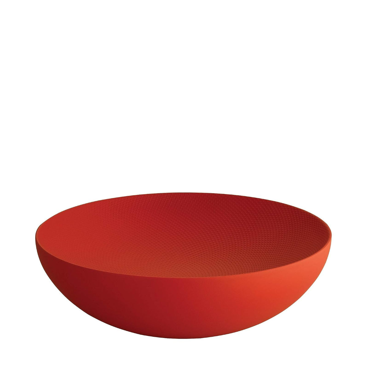 Alessi - tazón doble de pared de acero con resina epoxi, color rojo con decoración en relieve, talla única