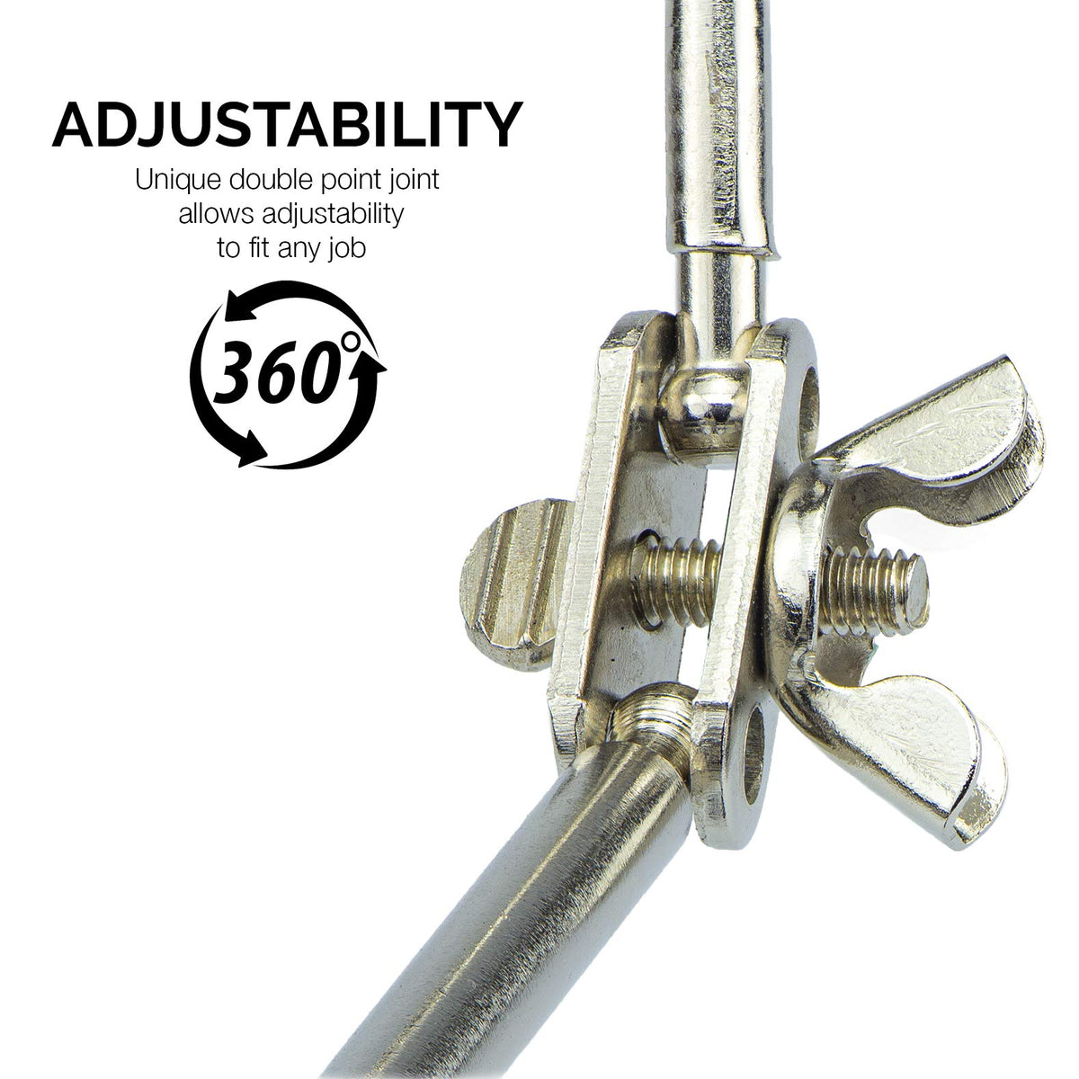 Neiko 1902 Ayudante Ajustable con Lupa de Magnificación 2x y Pinzas Cocodrilo Doblables