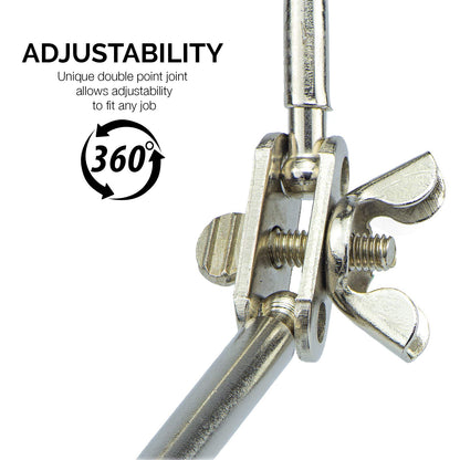 Neiko 1902 Ayudante Ajustable con Lupa de Magnificación 2x y Pinzas Cocodrilo Doblables