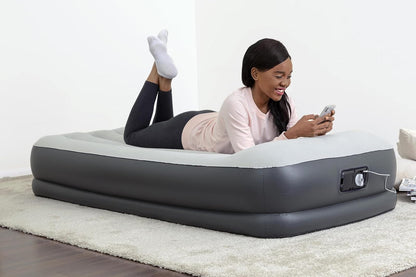 SLEEPLUX Colchón de Aire Inflable Duradero con Bomba integrada, Almohada y Cargador USB