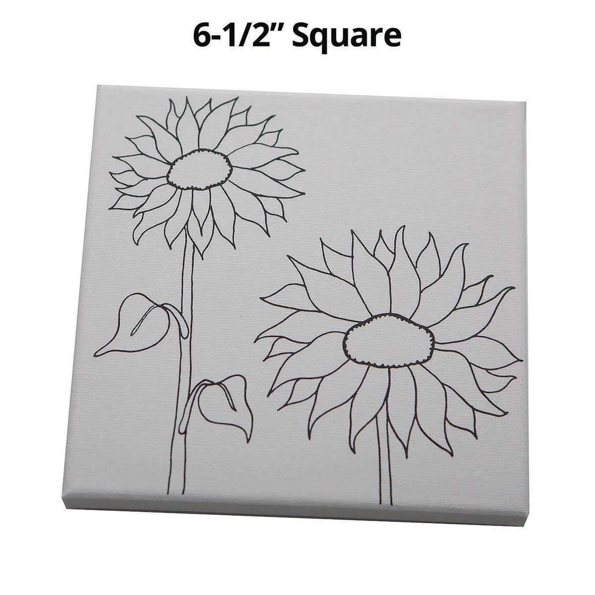 S&S Worldwide - Juego de 12 tablas de lienzo acrílico blanco, 6-1/2" x 6-1/2" cada una, para niños y adultos, listo para pintar, artesanías