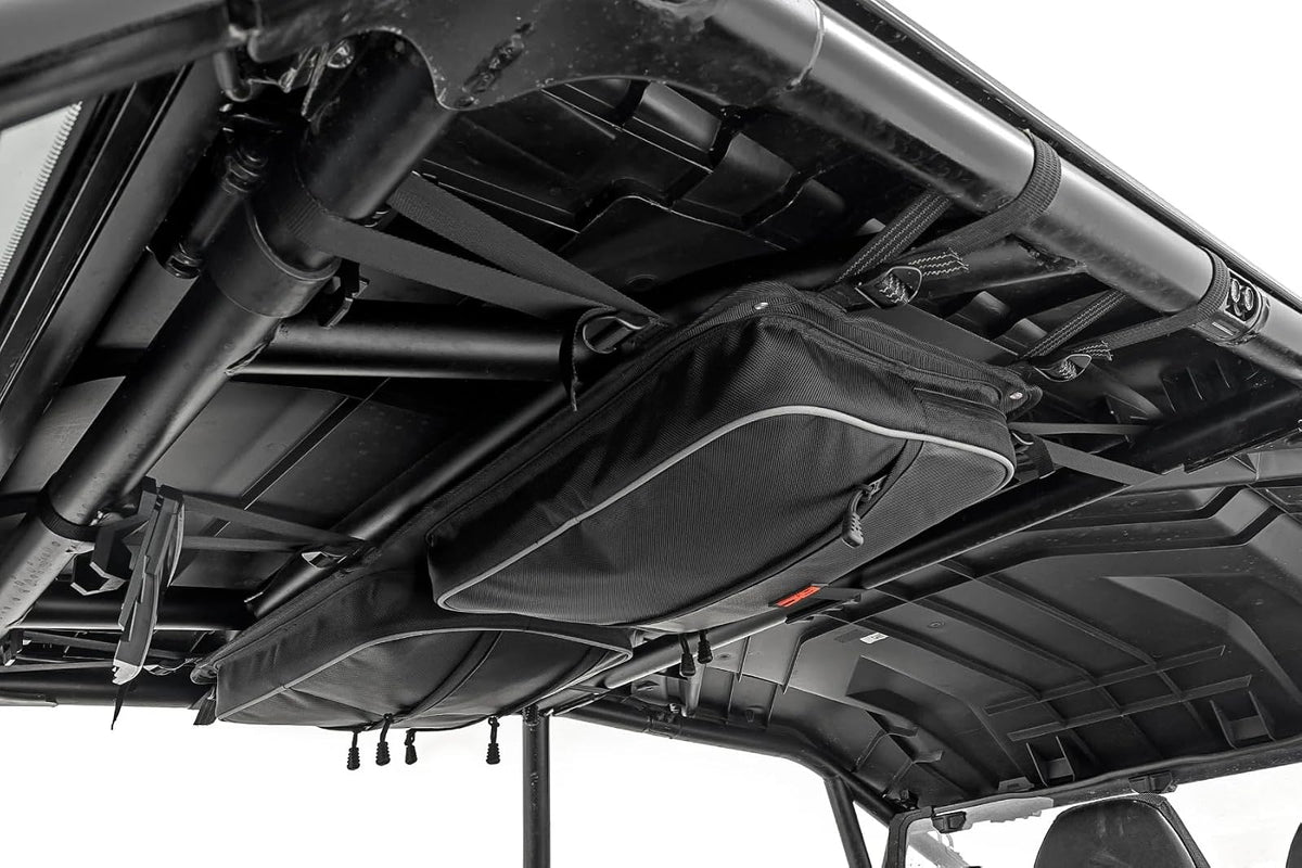 Rough Country - Bolsa de almacenamiento de techo para Polaris RZR & Can-Am Defender Max, nailon resistente al agua, bolsa de carga UTV
