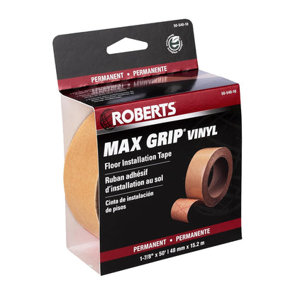 QEP 50-540 Tira adhesiva acrílica de doble cara para vinilo, 1-7/8 pulgadas x 50 pies
