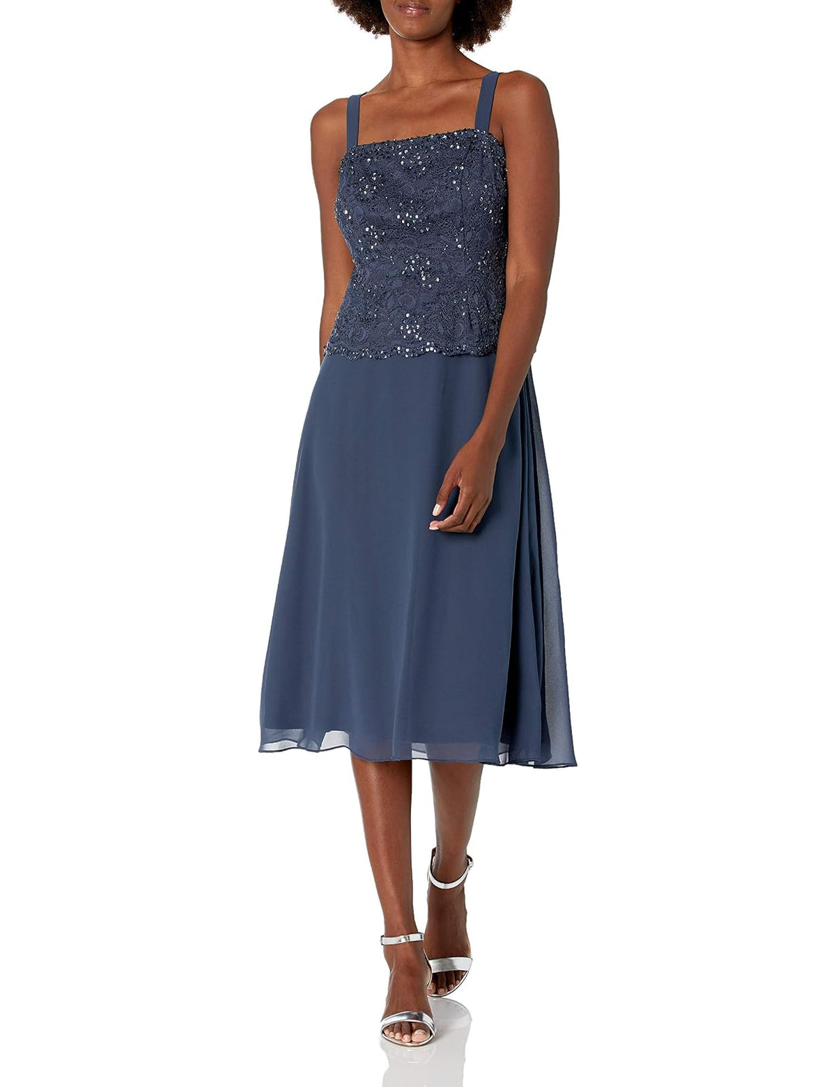 Emma Street 2 Piezas de chifón y Chamarra con abalorio con Falda Vestido para Ocaciones Especiales para Mujer