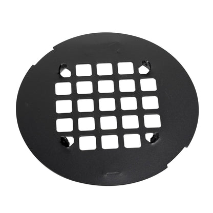 Oatey Universal 4-1/4" Colador de Ducha Redondo Snap-Tite, Negro Mate