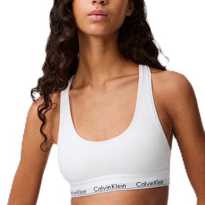 Calvin Klein Bralette de Algodón sin Forro - Plain White - G