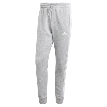 Adidas Essentials - Pantalones de Forro Polar con 3 Rayas y puños cónicos Pantalón Deportivo para Hombre - mediano, gris - CH Corto