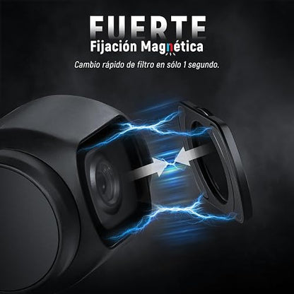 NEEWER Juego Filtro Magnético ND Compatible con dji Osmo Pocket 3 / Pocket 4 / Xtra Muse,CPL ND (8/16/32/64/128/256/1000) ND8/PL ND16/PL ND32/PL ND64/PL LPR Difusión Negra 1/4