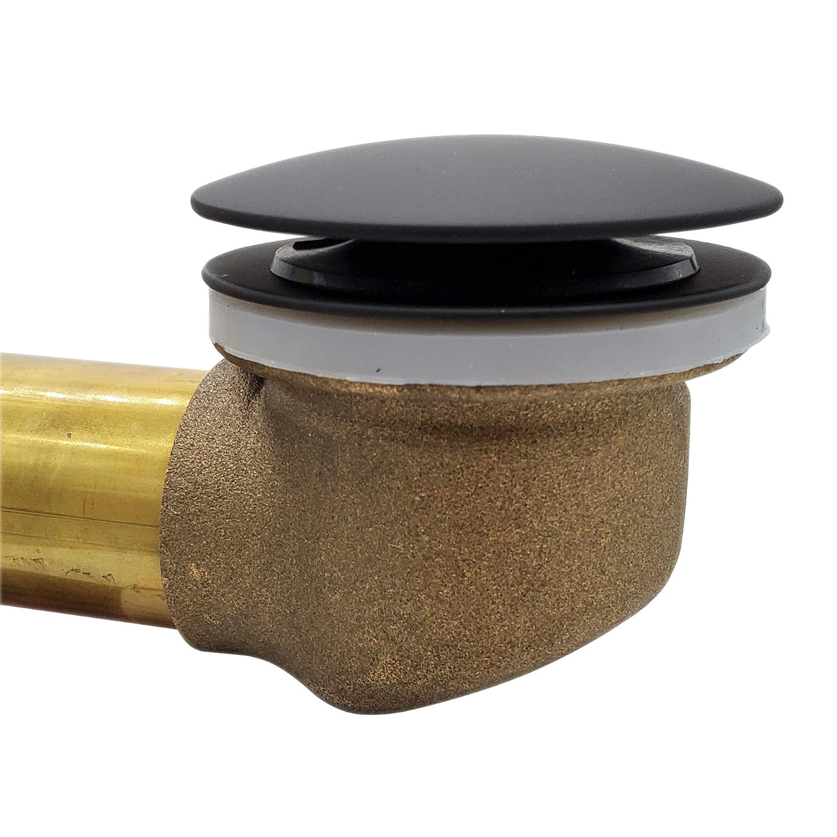 Westbrass D398R-62 - Drenaje de baño de Hilo Grueso NPSM de 1-1/2 Pulgadas, Color Negro Mate, 1 Paquete