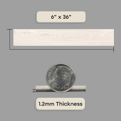 Achim Home Decor - Tablón de madera autoadhesivo de vinilo, paquete de 60 (90 pies cuadrados) – 6 pulgadas de ancho, 36 pulgadas de largo, 1,2 mm, roble blanco, simplemente despegar y pegar, tablones Nexus fáciles de hacer tú mismo para cualquier habitaci
